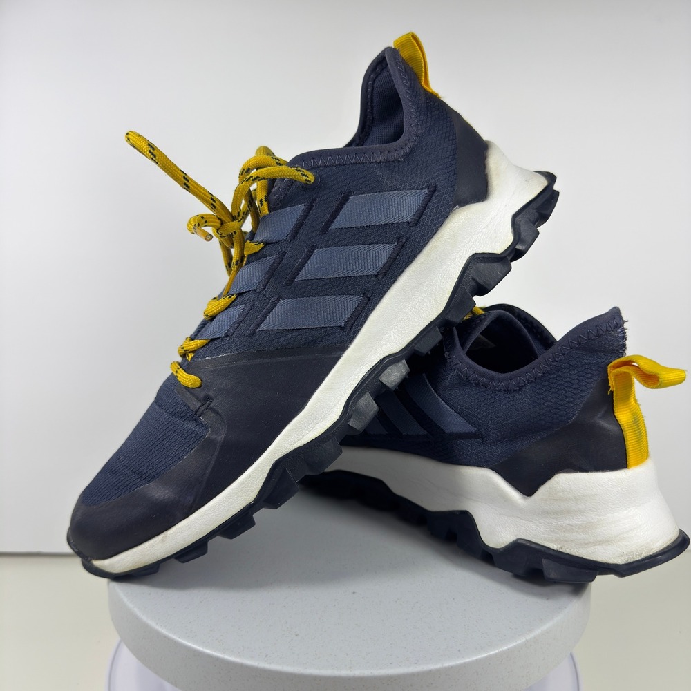 Adidas Kanadia Trail Men's Size 10 Blue Gold Running Shoes Gorpcore Traxion